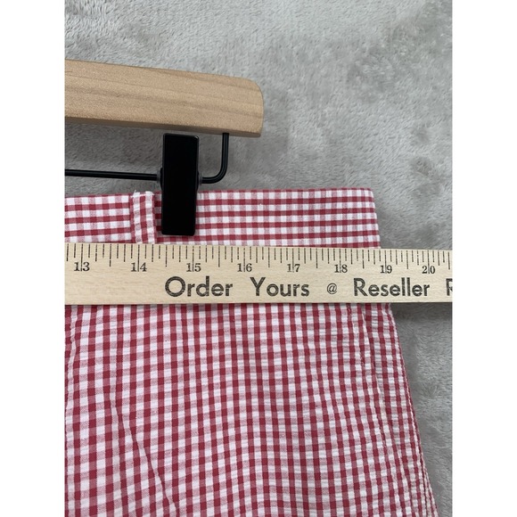Southern Tide Shorts Mens 38 Red White Gingham Check Chino Cotton 9" Inseam - Picture 6 of 9